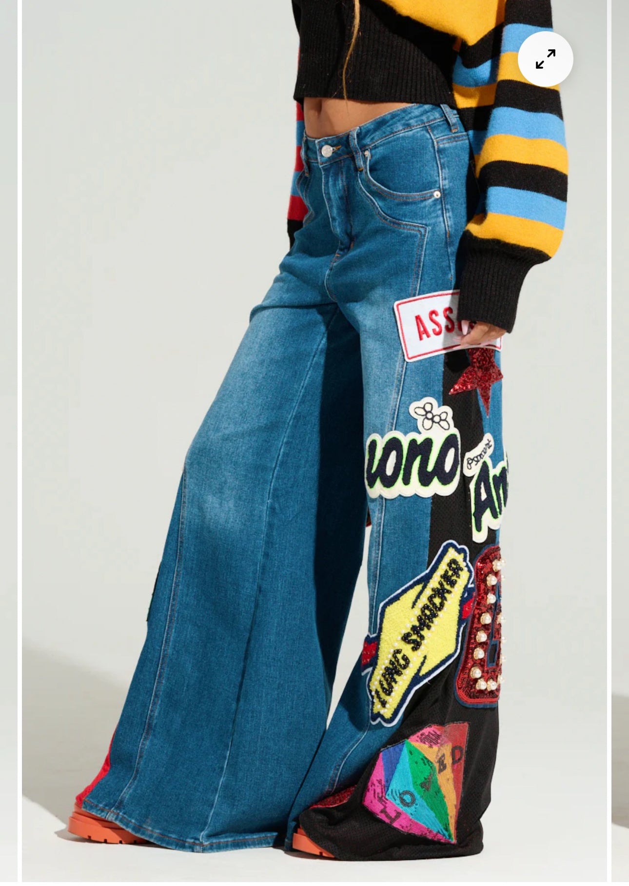 Not Sorry Patchwork Denim Jeans