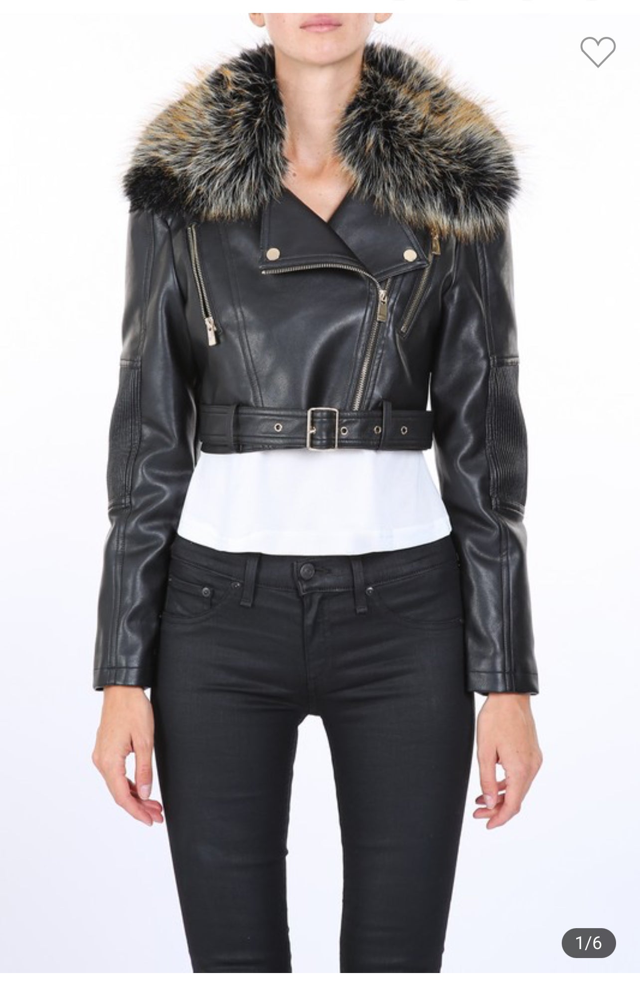 Nia Faux Fur Leather Jacket