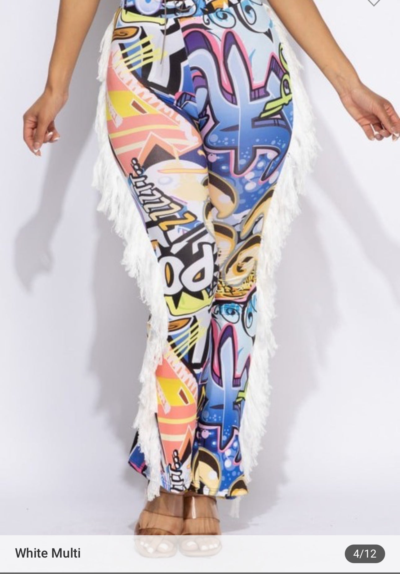 Graffiti Girl Fringe Pants