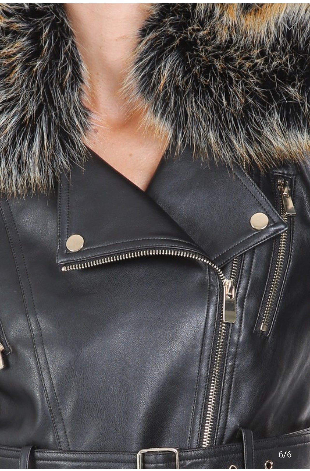 Nia Faux Fur Leather Jacket