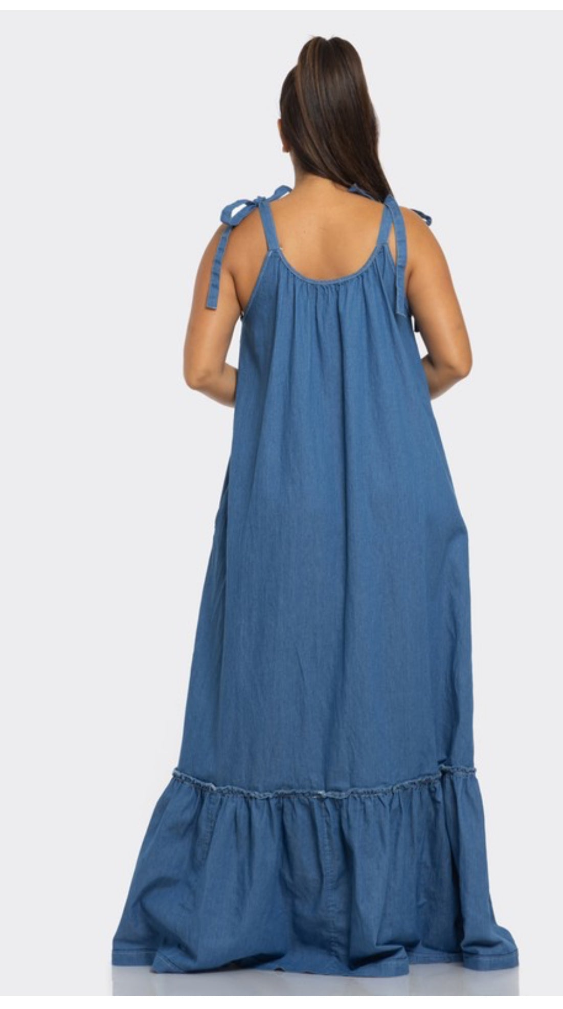 Sheree Denim Maxi Dress