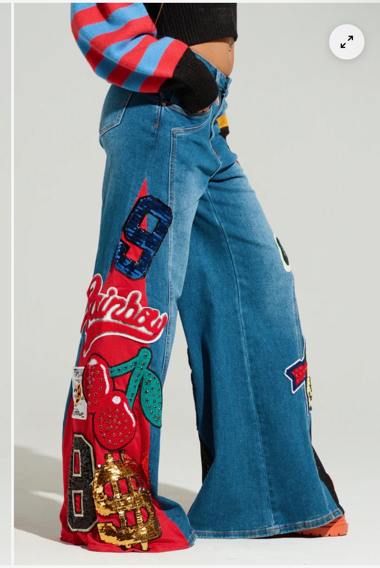 Not Sorry Patchwork Denim Jeans