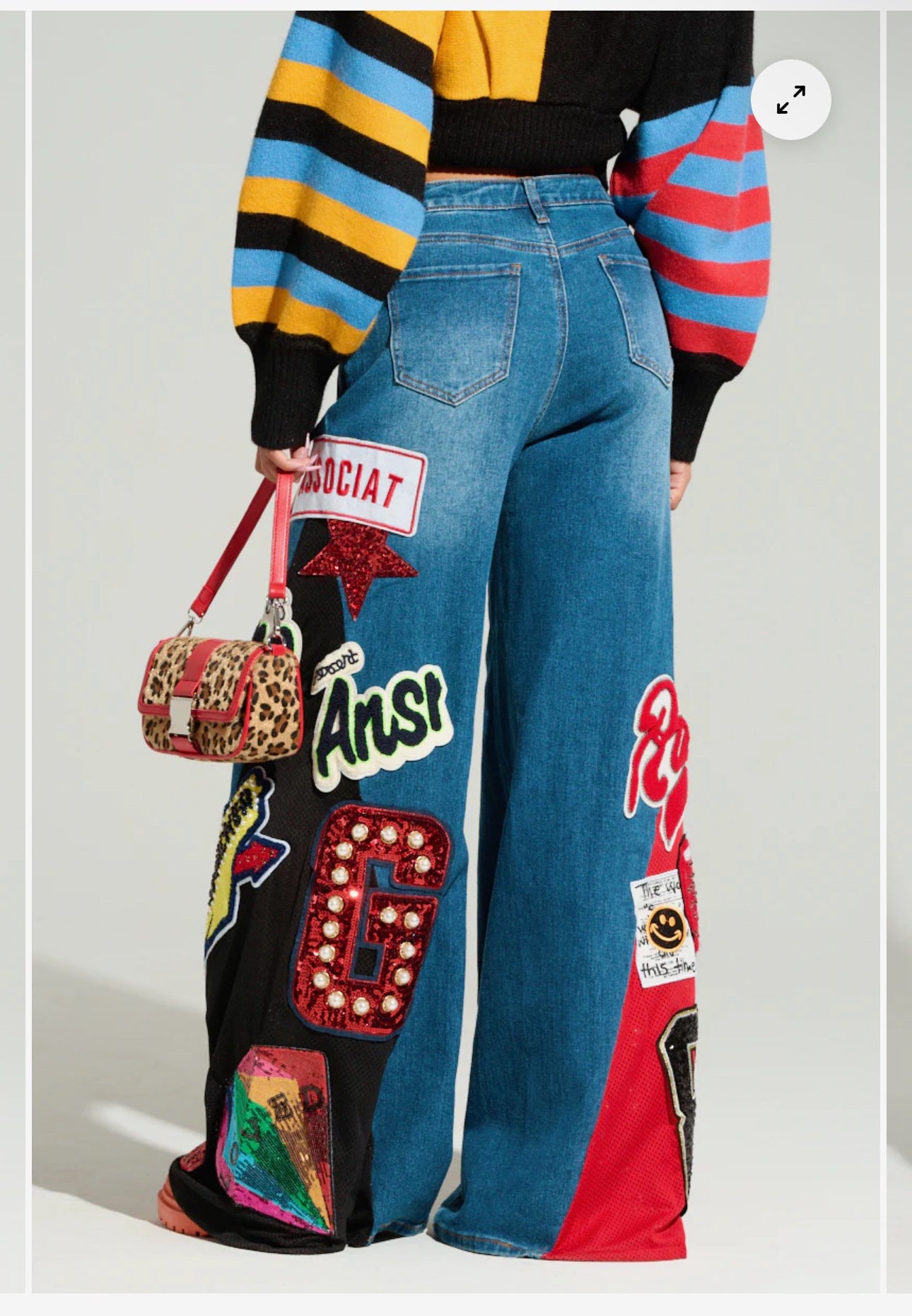 Not Sorry Patchwork Denim Jeans