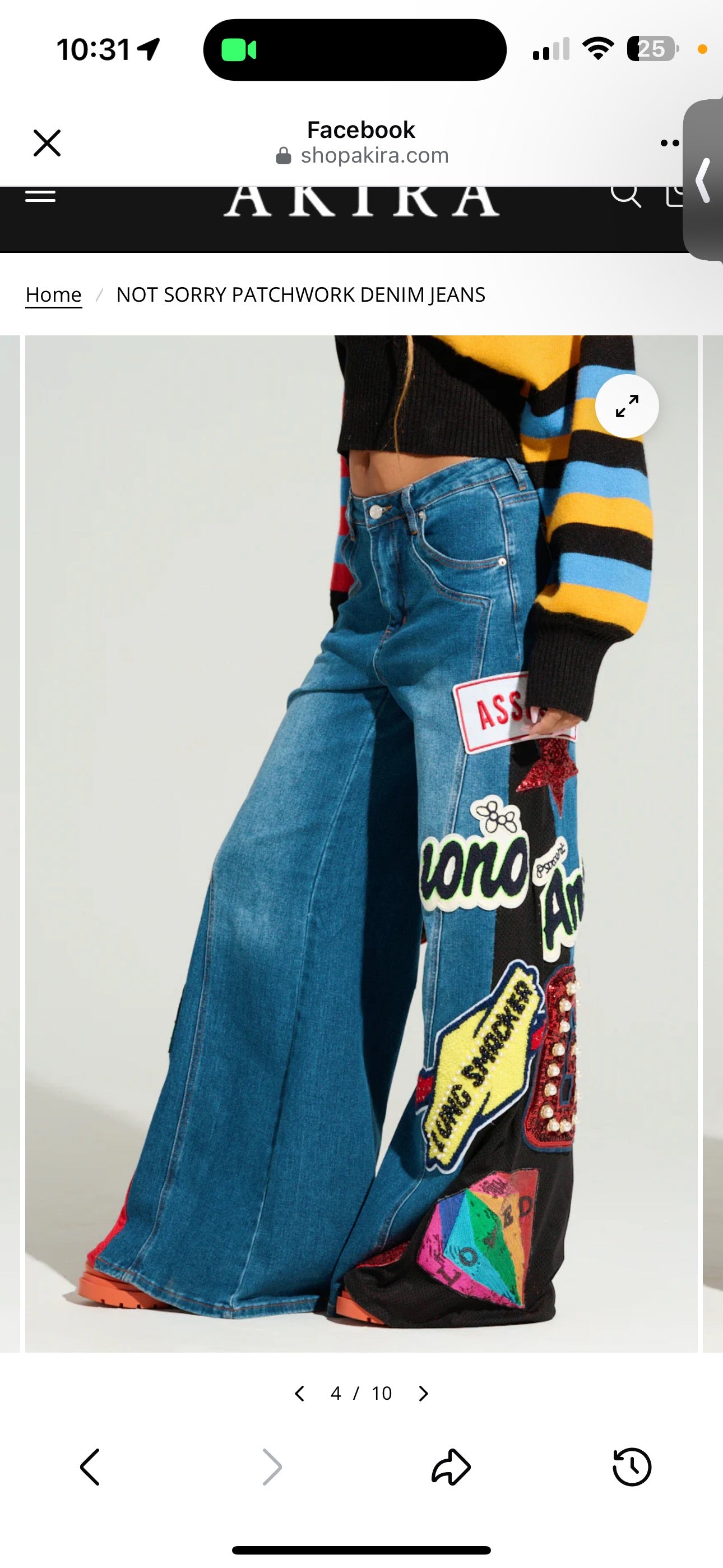 Not Sorry Patchwork Denim Jeans