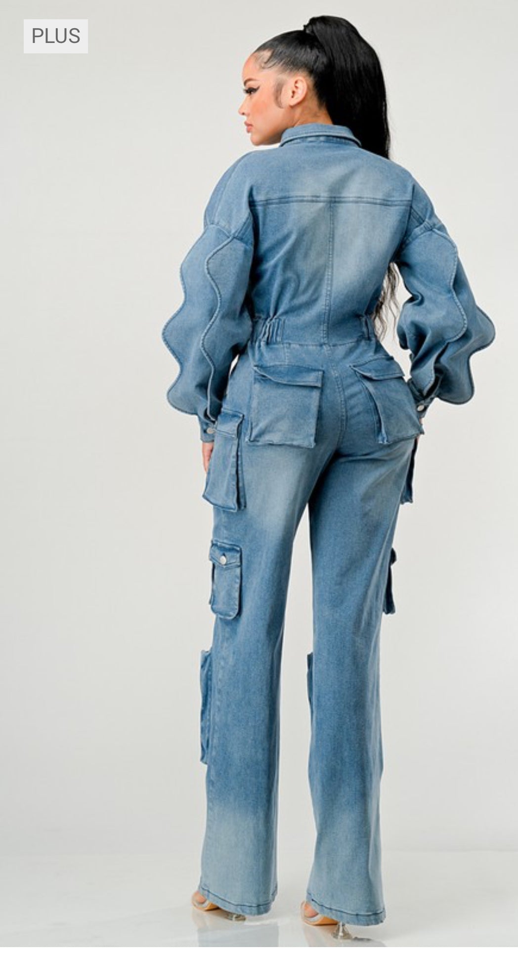 Gia Denim Cargo Jumpsuit