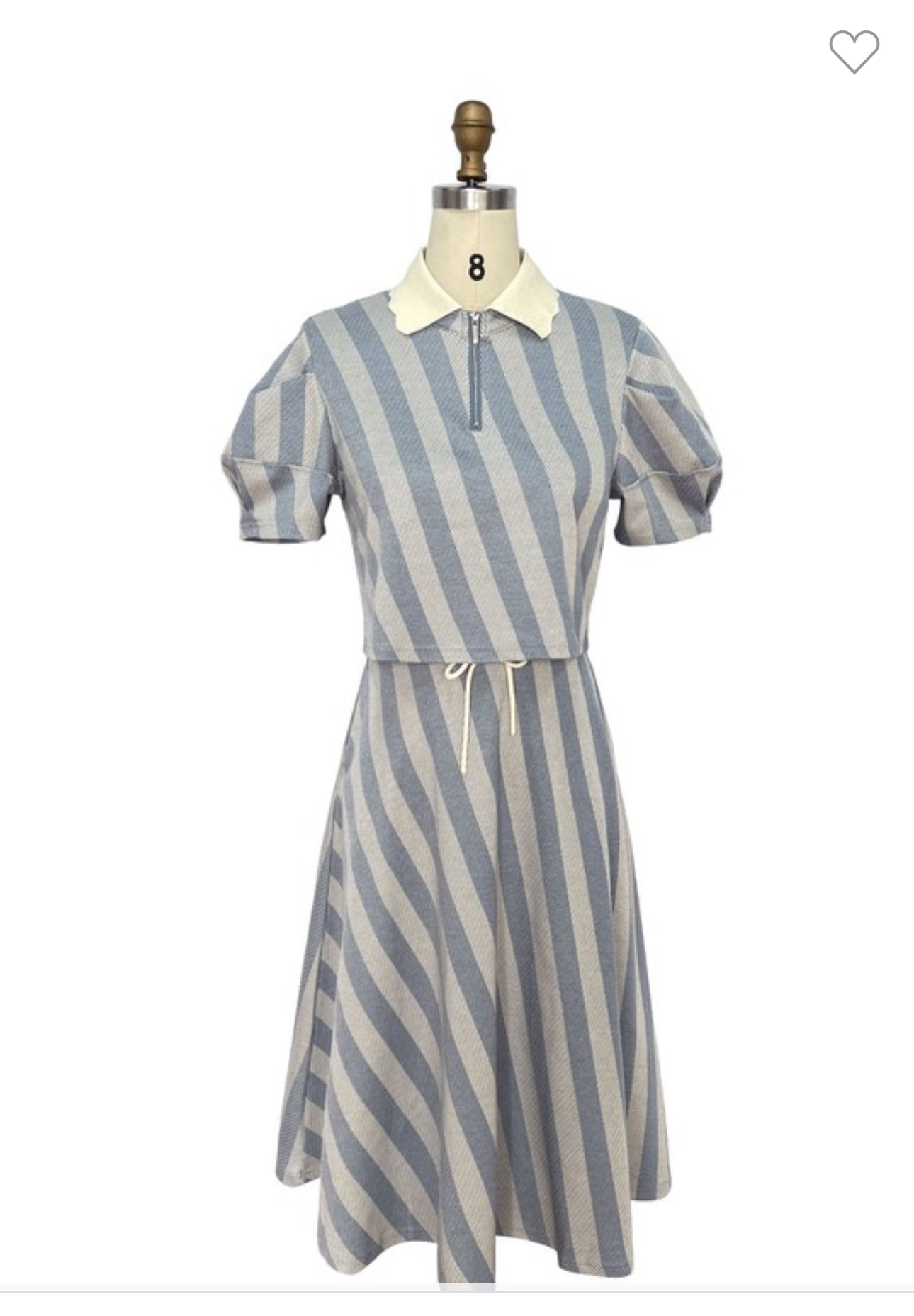 Lauren Blue Stripe Skirt Set