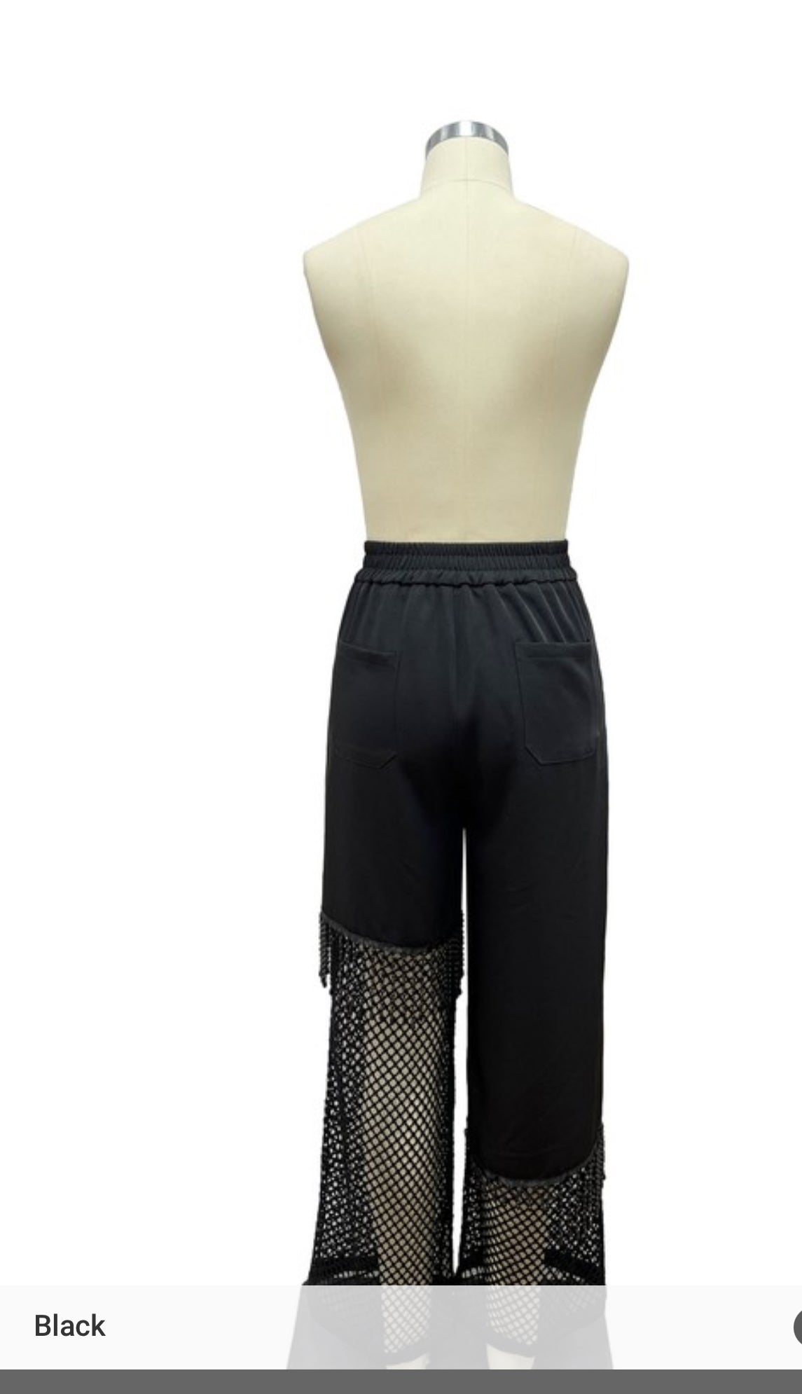 Mi' Amor Net Black Slacks