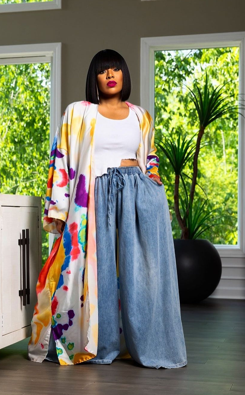 Jada Wide Leg Denim Pants