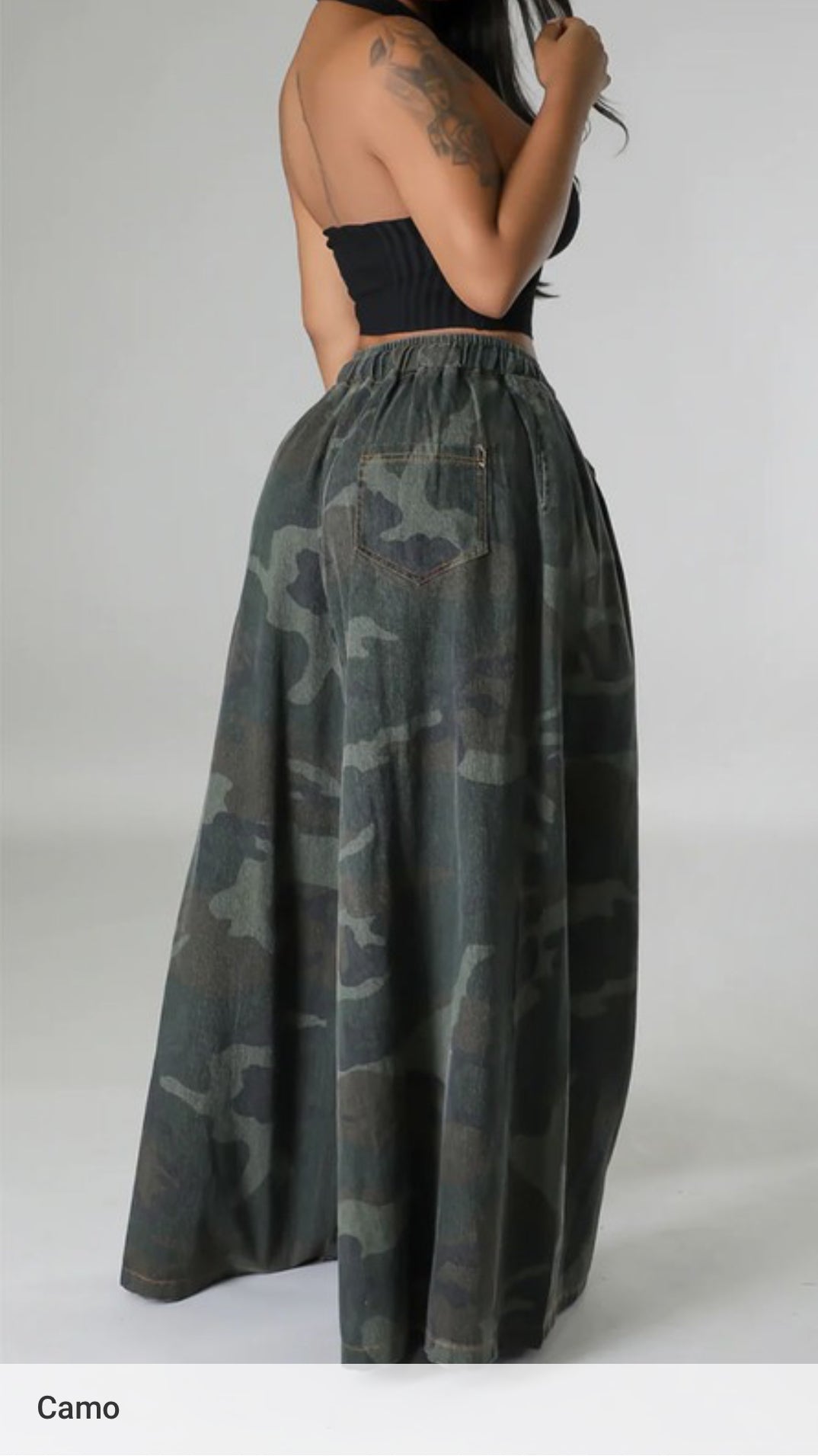 Camo Wide Leg Pants